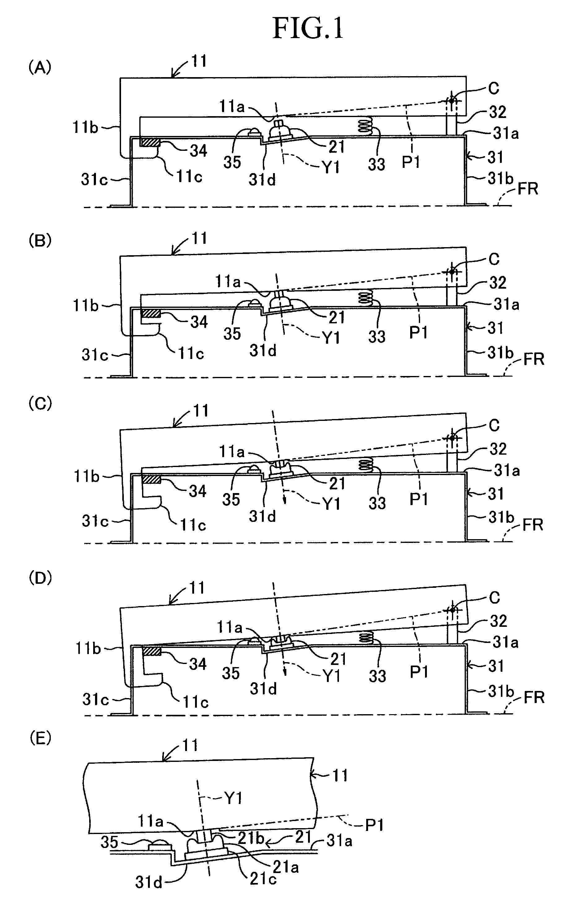 Operating element device