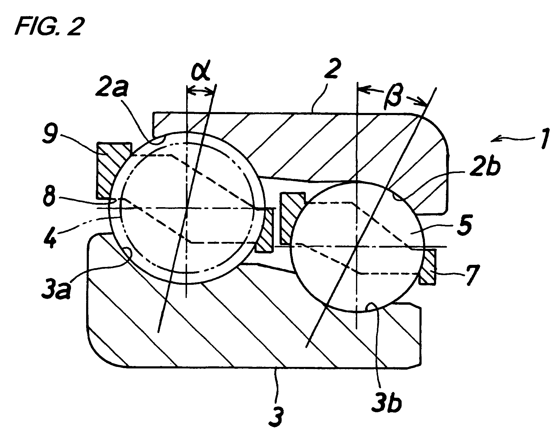 Double row ball bearing and differential gear device
