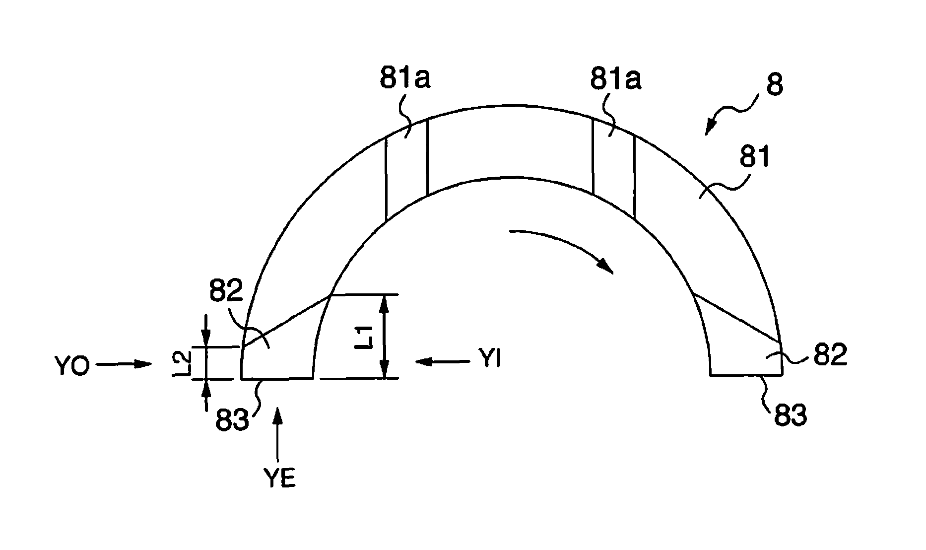 Half thrust bearing and bearing device