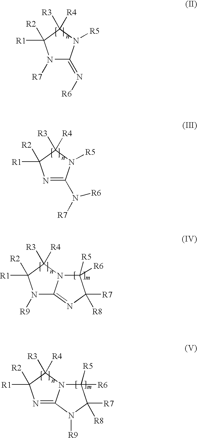 Electrodepositable coating composition containing a cyclic guanidine