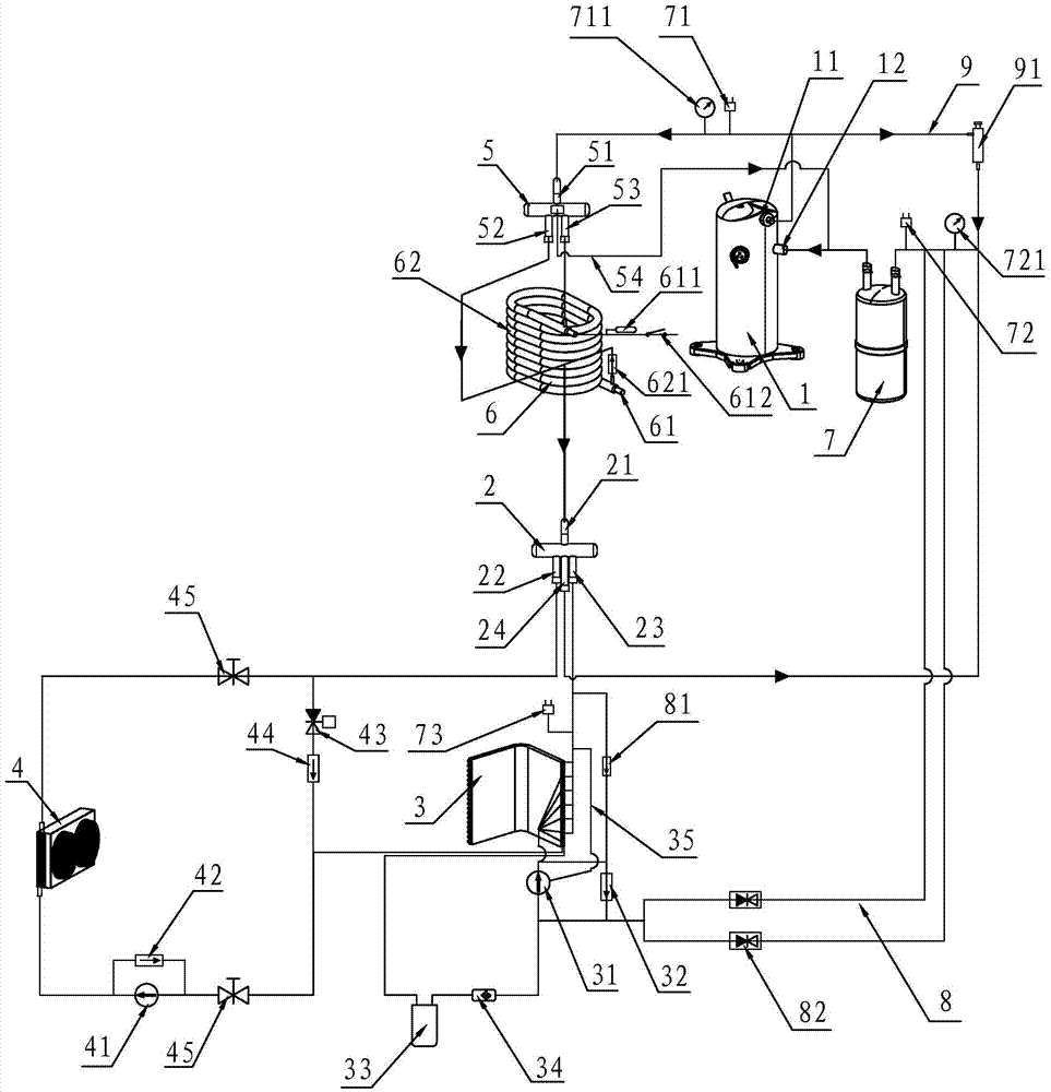 Pressure control type air energy water heater and control method