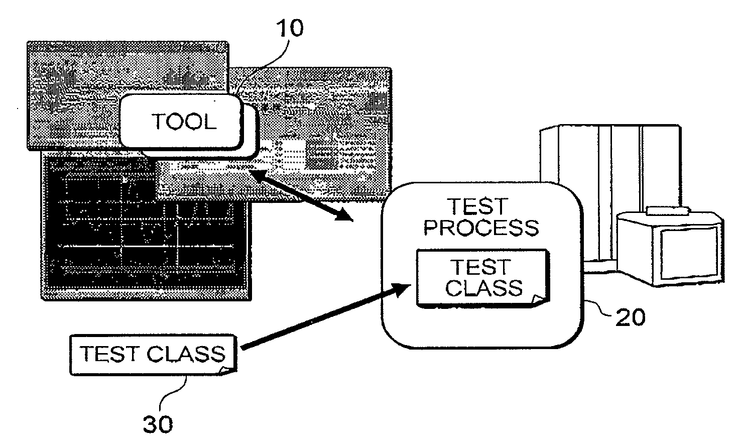 Test system and method which can use tool during debugging