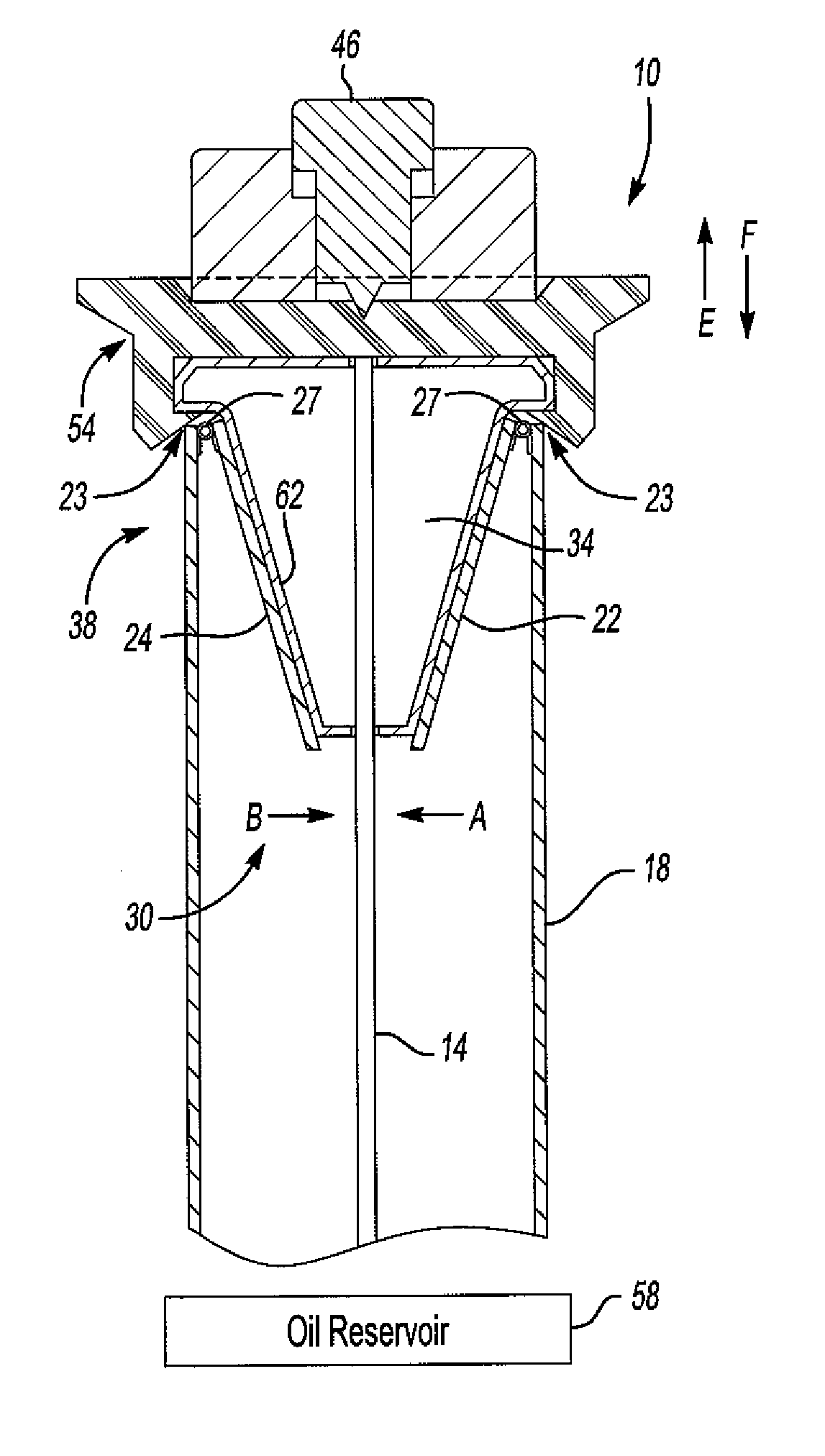 Fluid reservoir wiper assembly