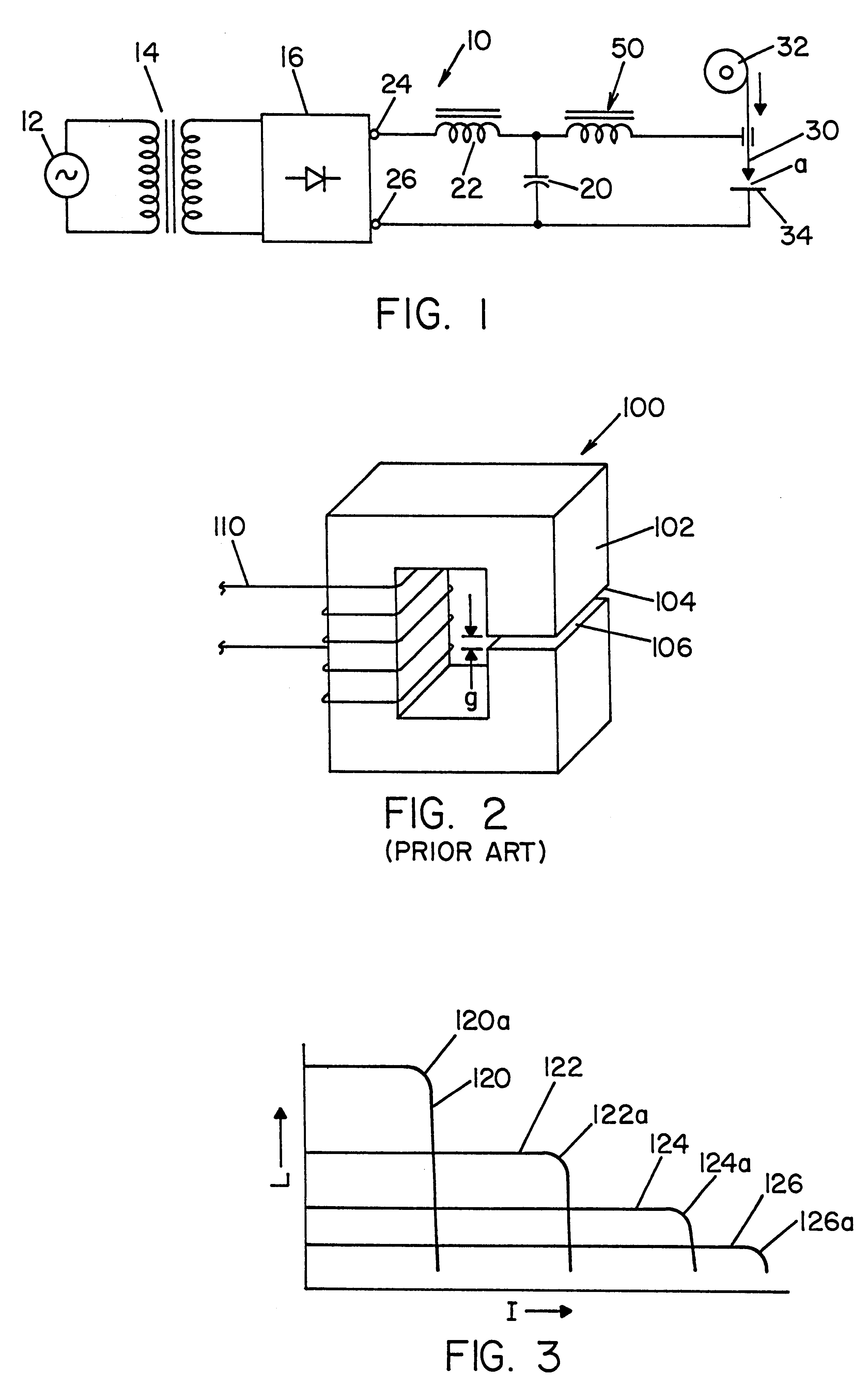 Output choke for D.C. welder and method of using same