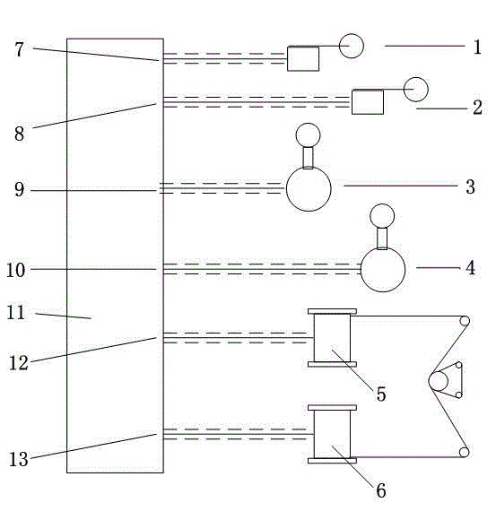 Tension control system and control method for multi-wire cutting of silicon wafer