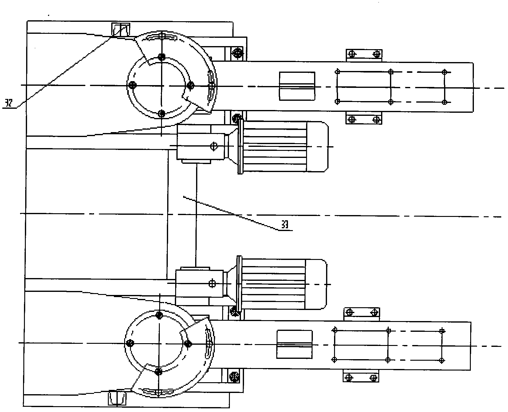Swing arm drive device for spraying antifreeze on coal-carrying train