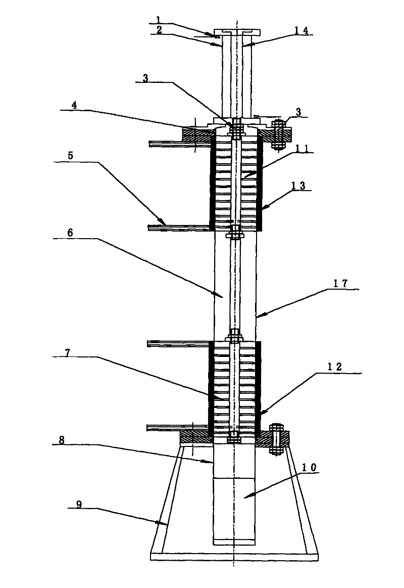 Permanent-magnetic hierarchical testing device for content of magnetic substance powder
