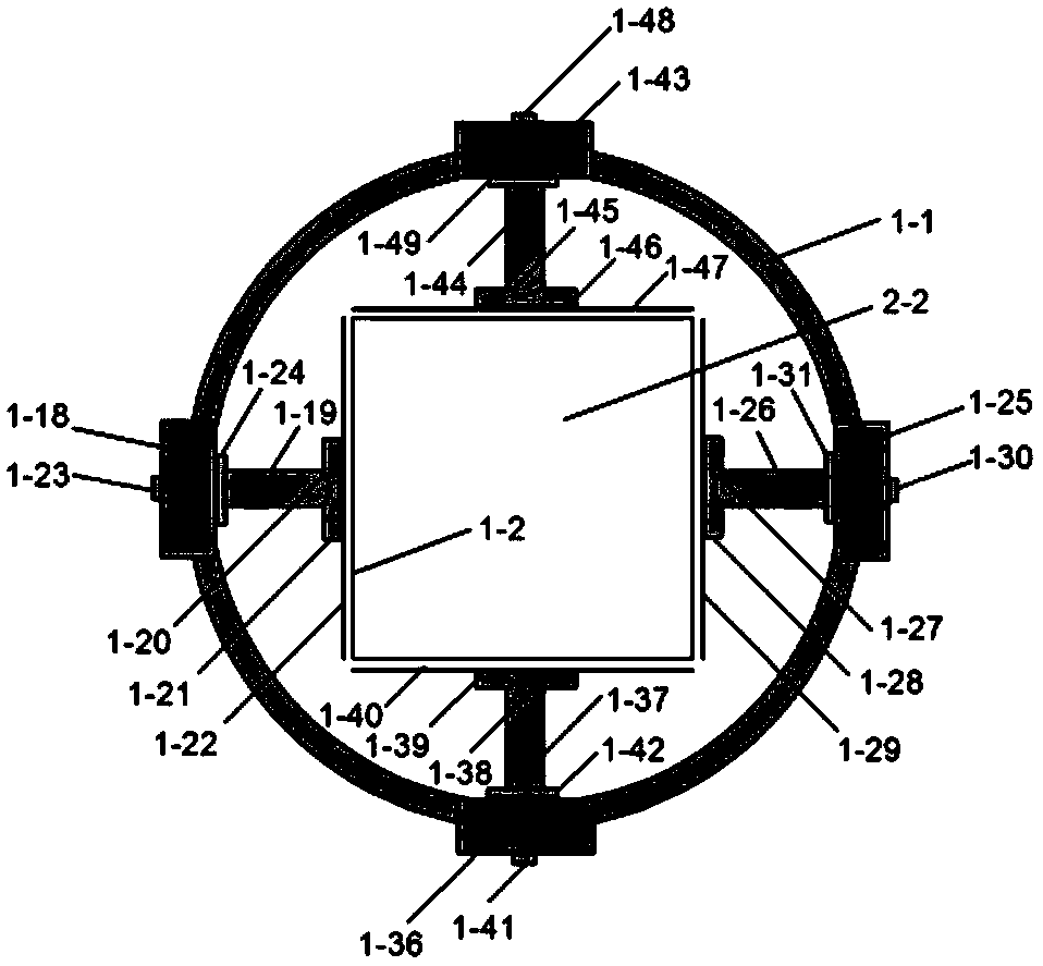 True triaxial loading and unloading test device and test method for large-scale layered confined rock