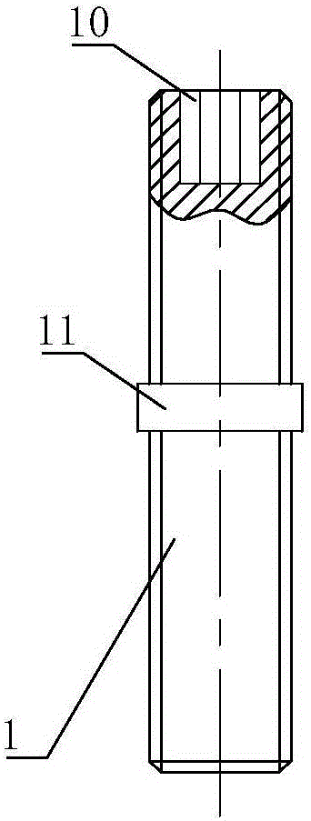 Improved screw-in type back bolt and connection structure