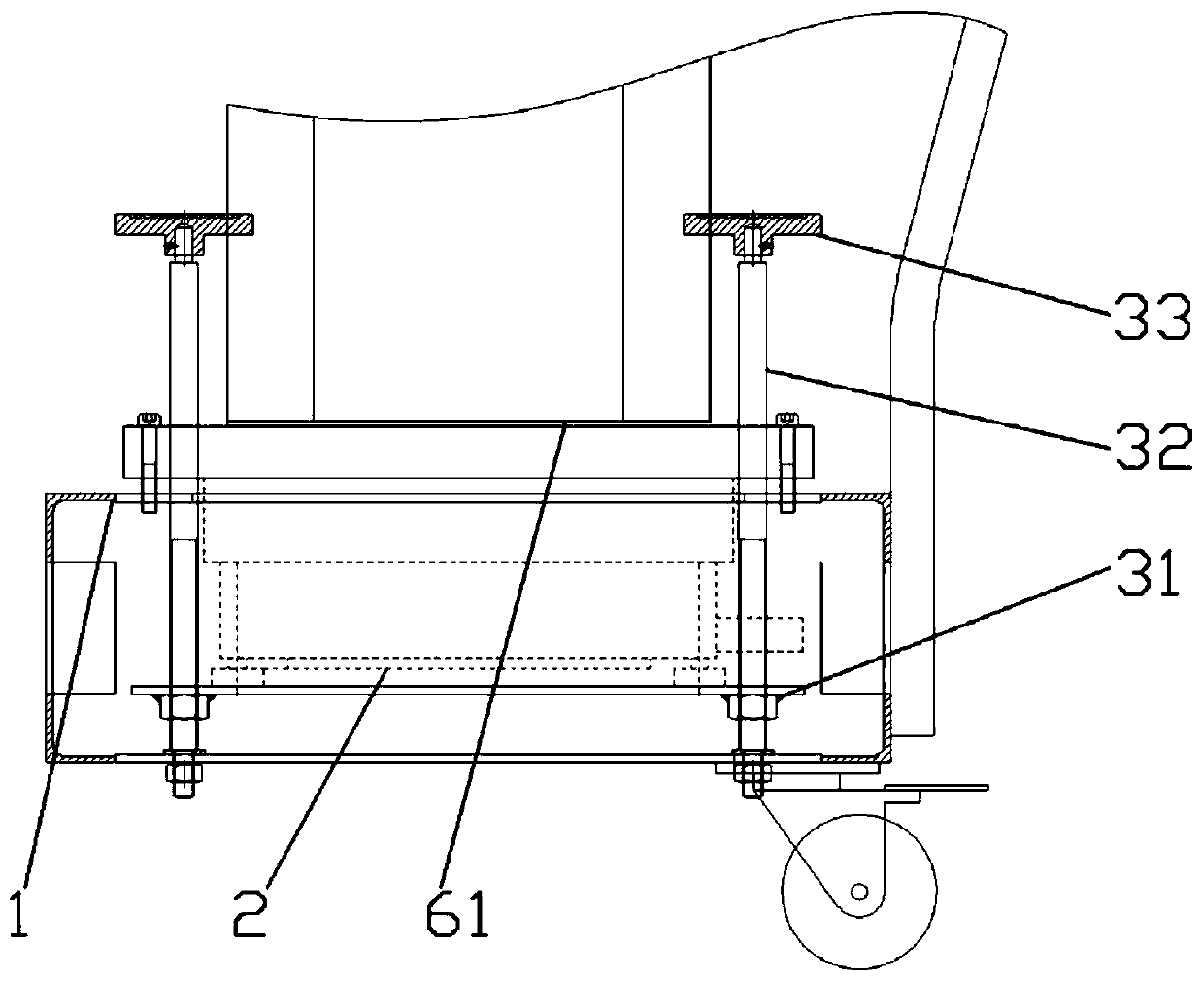 Propellant mass weighing device for attitude control engine test