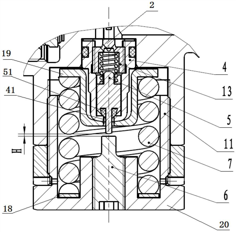 A pressure reducing regulating valve with safety pressure relief function