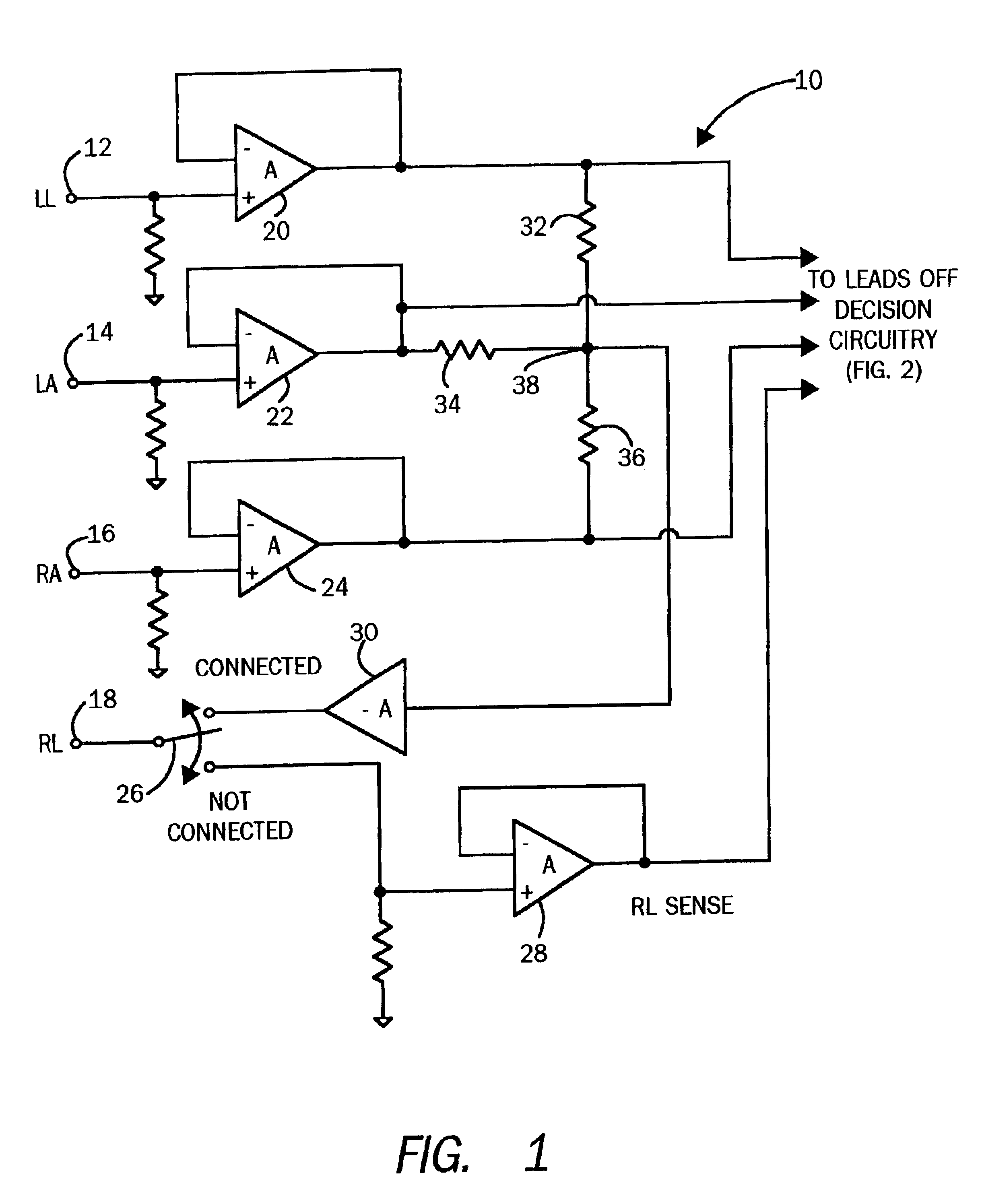 Electrocardiograph leads-off indicator