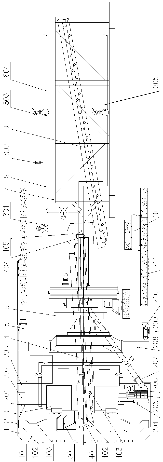 Mud-water open double-mode tunnel boring machine