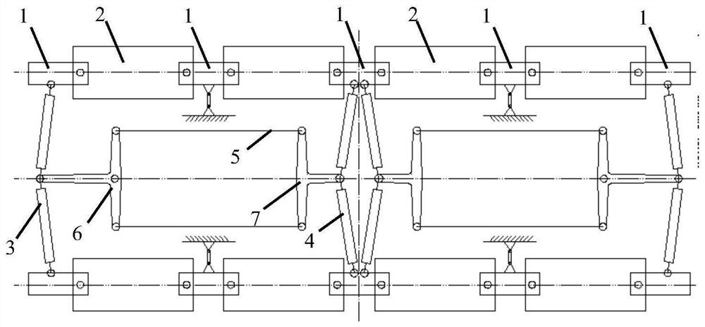 Guide mechanism suitable for four-suspension-module magnetic levitation vehicle