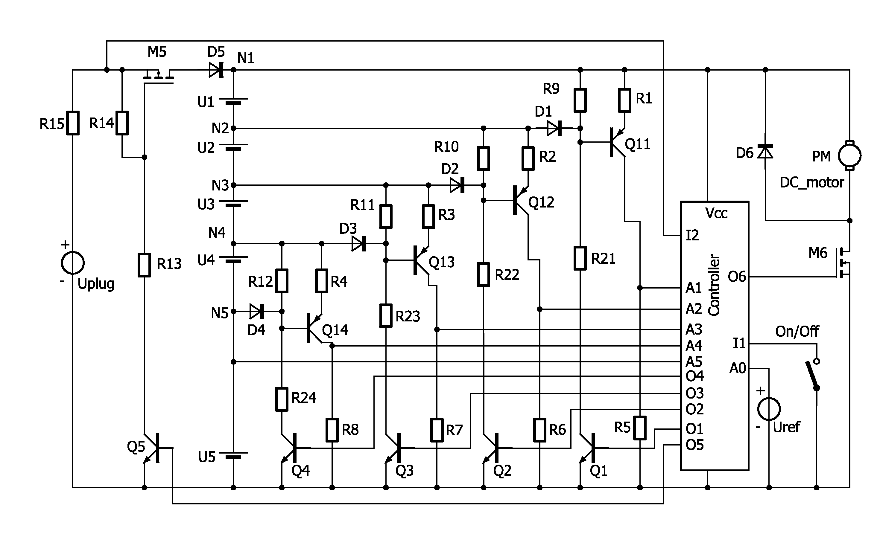 Battery voltage monitoring system for monitoring the battery voltage of a series arrangement of more than two batteries