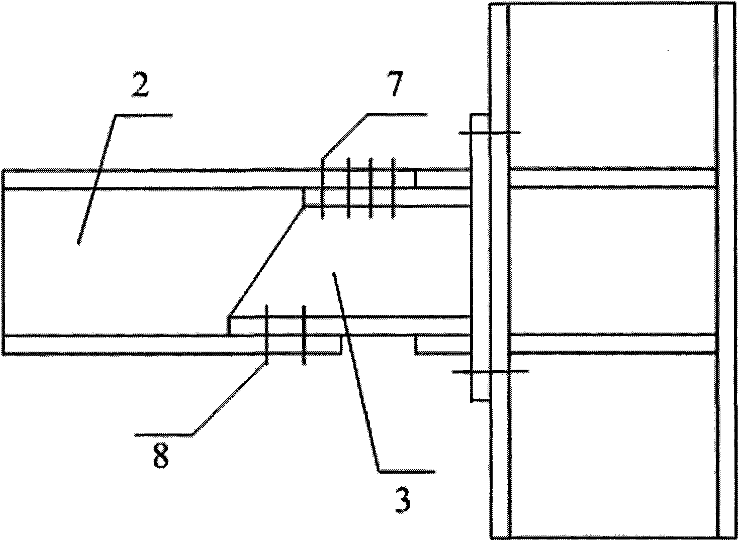 Frame beam column fire-resistant node with catenary effect and construction method thereof