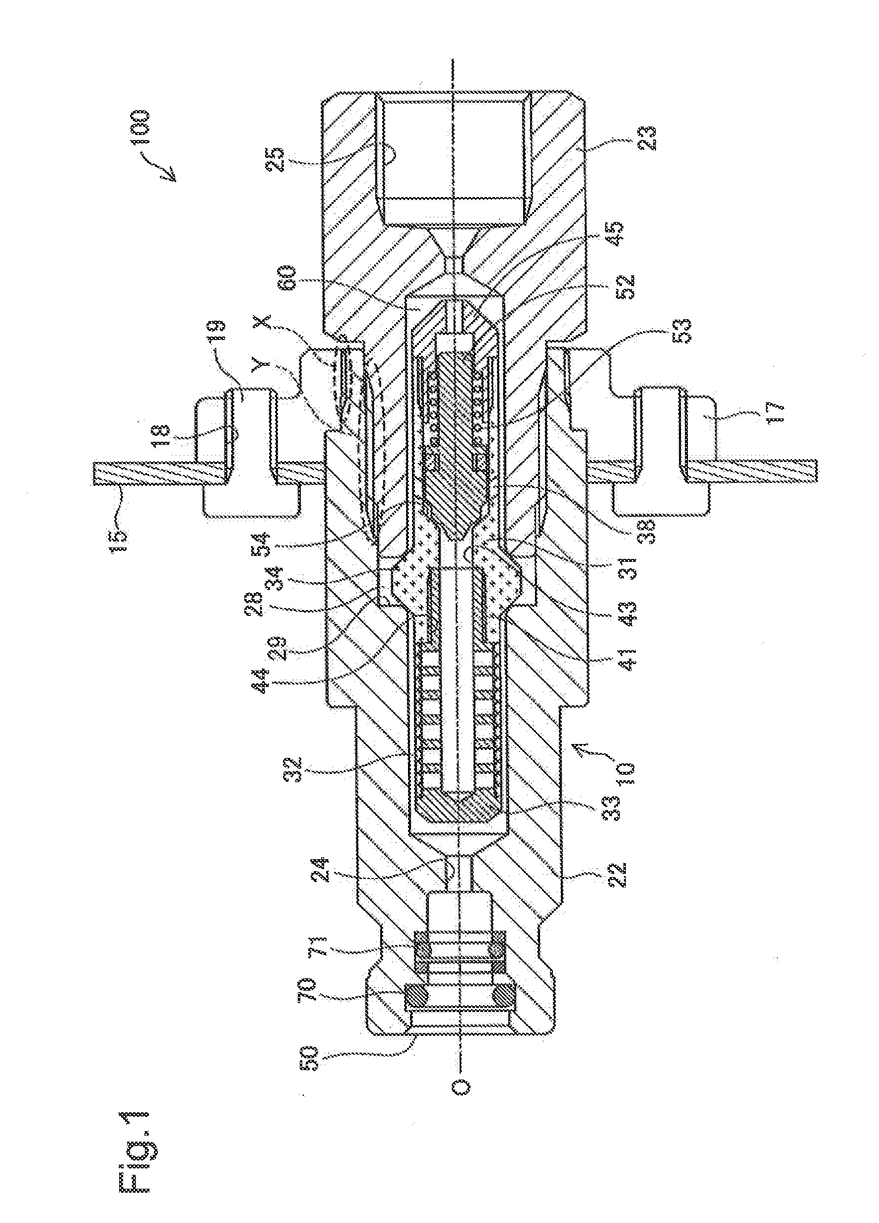 Check valve and receptacle structure