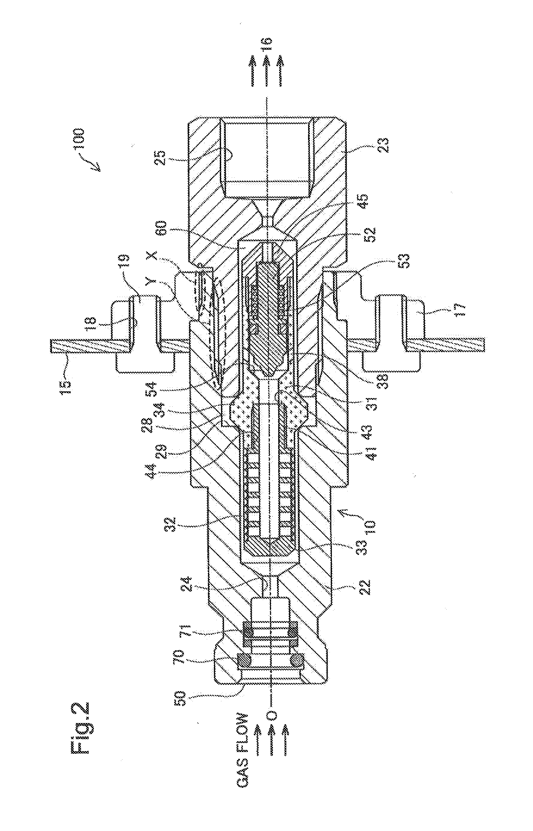 Check valve and receptacle structure
