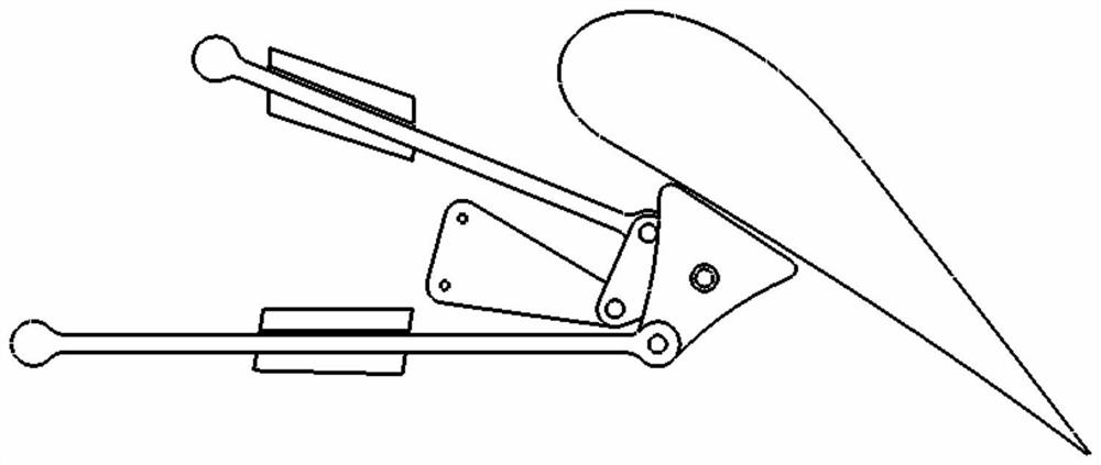 An aircraft flaperon motion mechanism