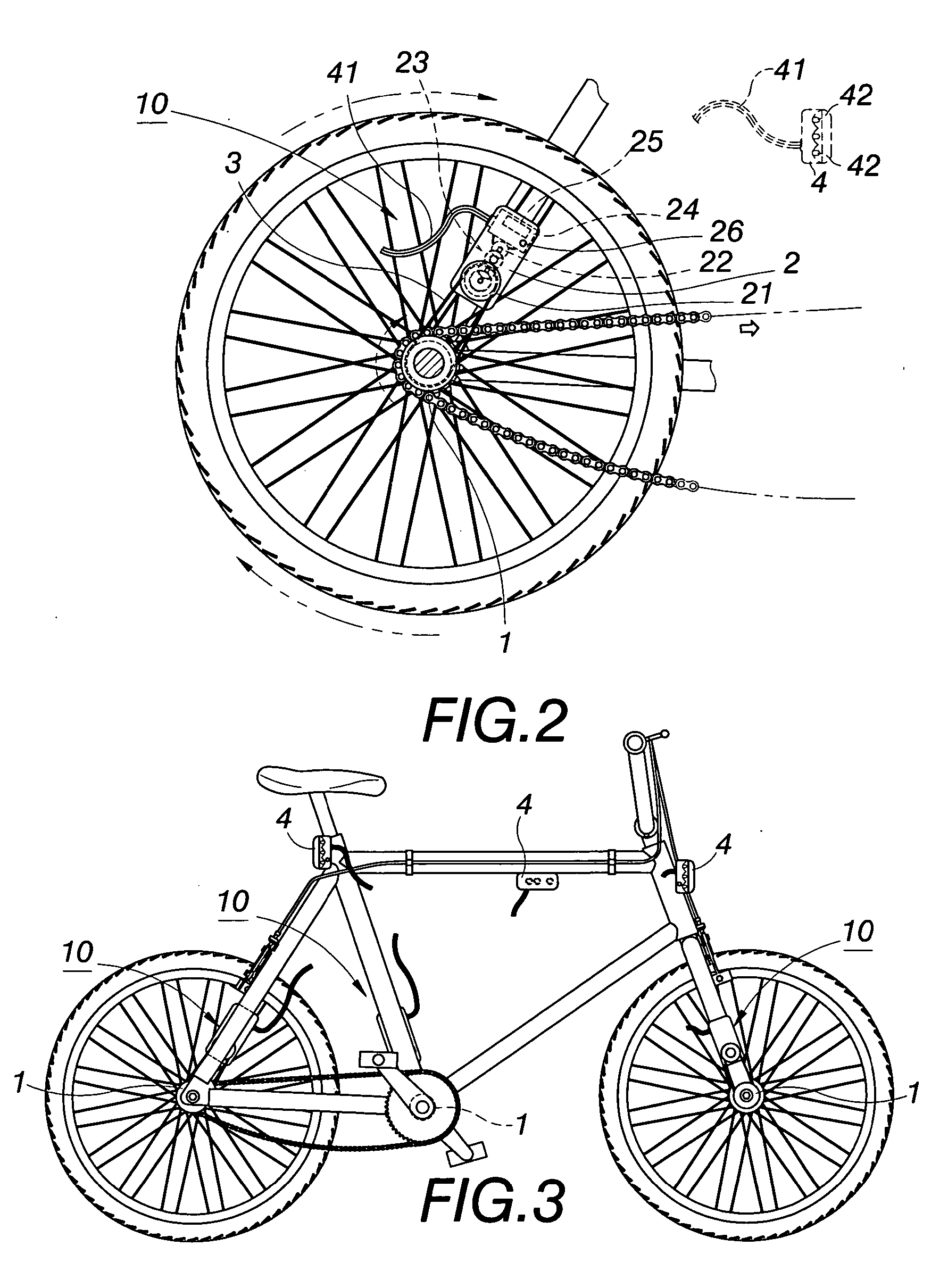 Emitting light device for bicycles