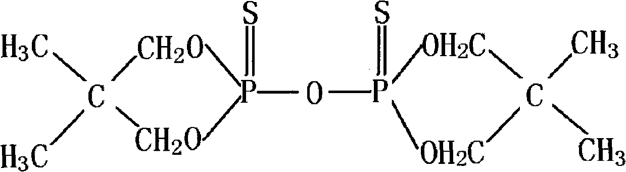Method for synthesizing dithio dineopentyl phosphate fire retardant