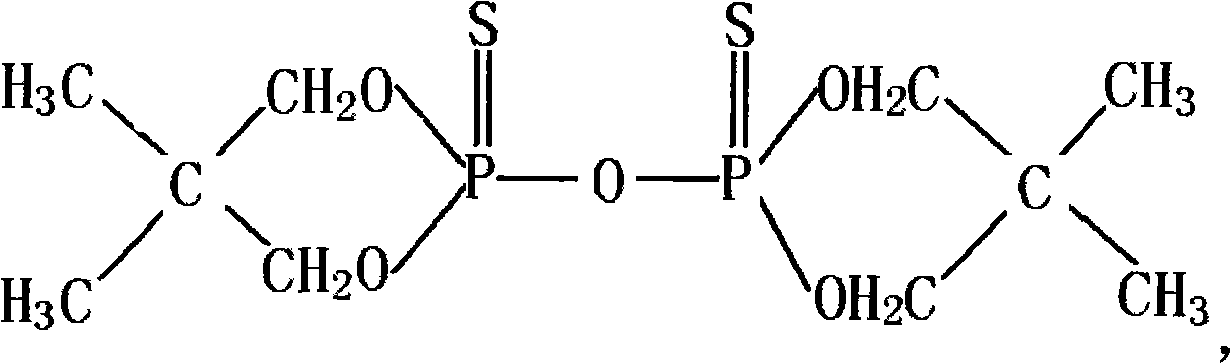 Method for synthesizing dithio dineopentyl phosphate fire retardant