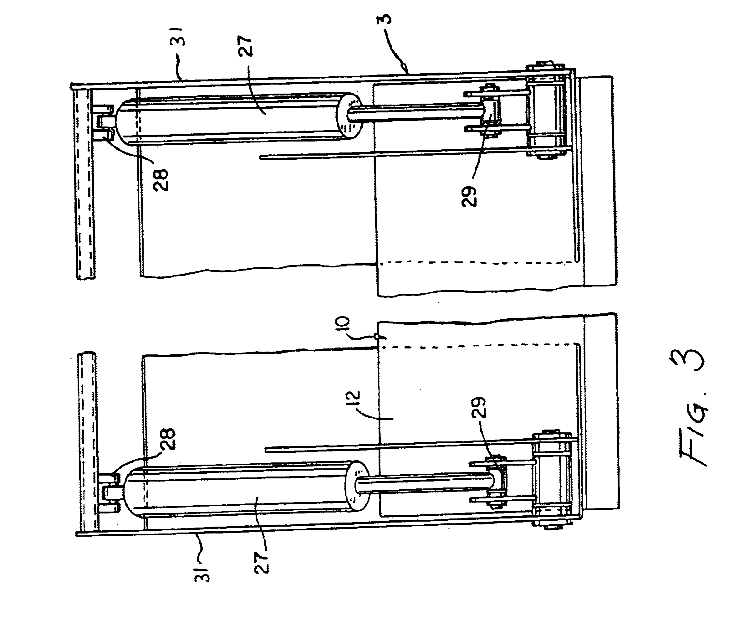 Refuse receptacle having a charging hopper and moving floor and method therefor