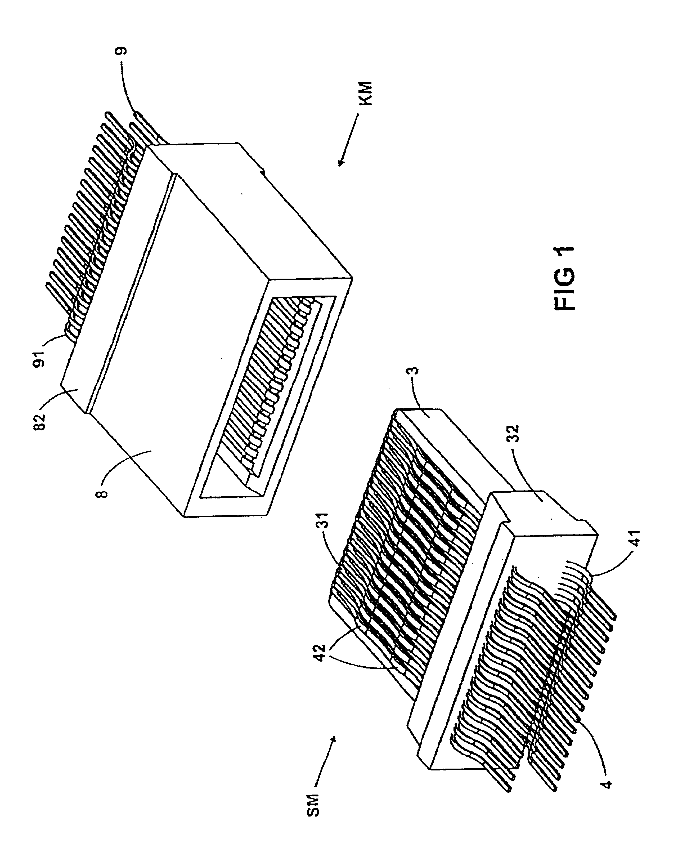 Electrical connector assembly with moveable contact elements