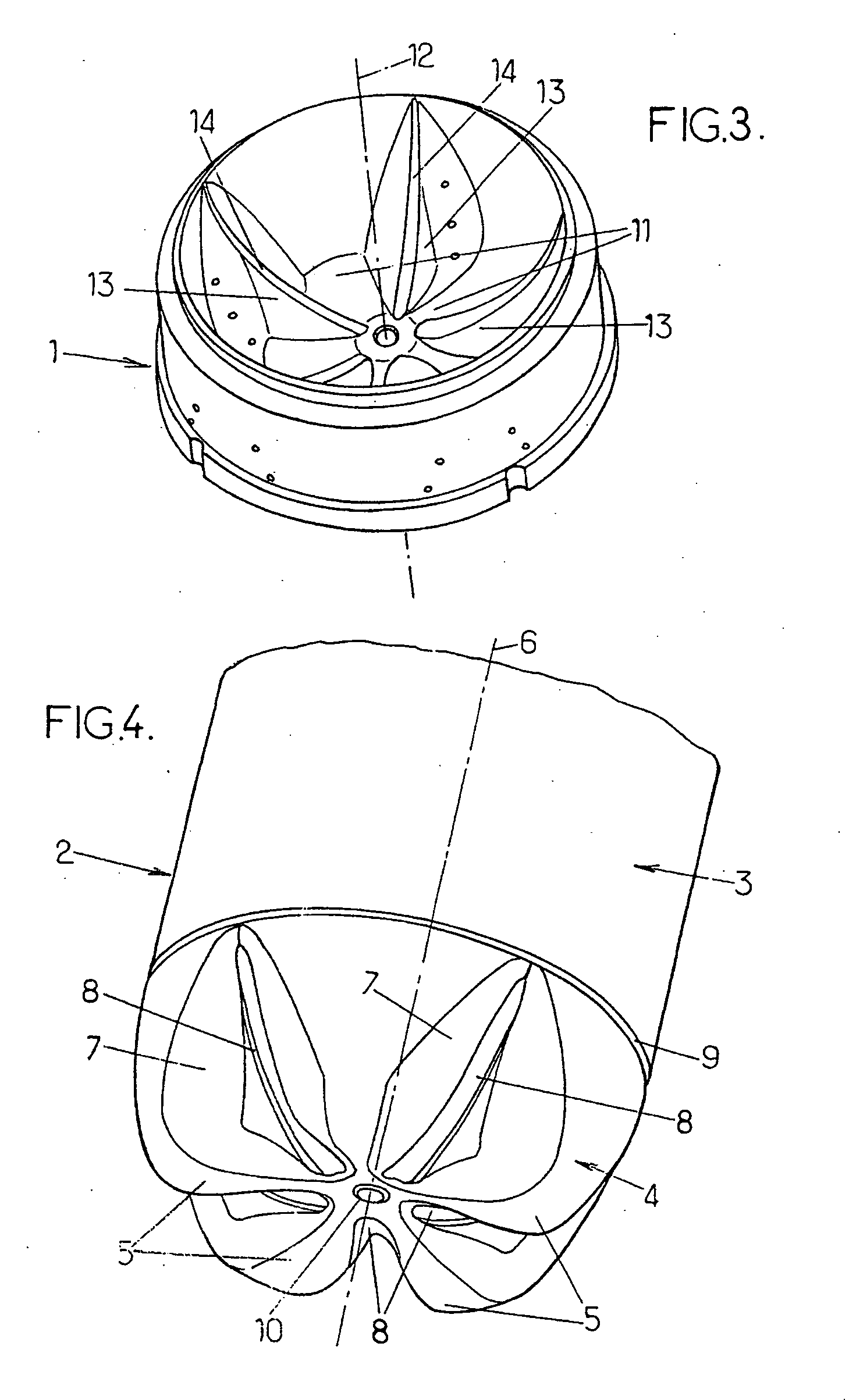 Drawing-blowing method and device for molding thermoplastic material containers, in particular bottles, with petaloid bottoms