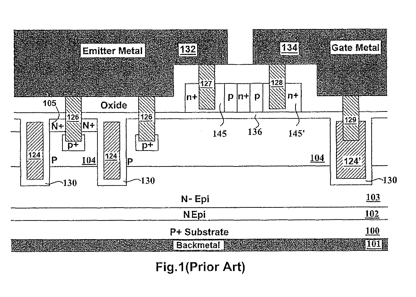Trench IGBT with trench gates underneath contact areas of protection diodes