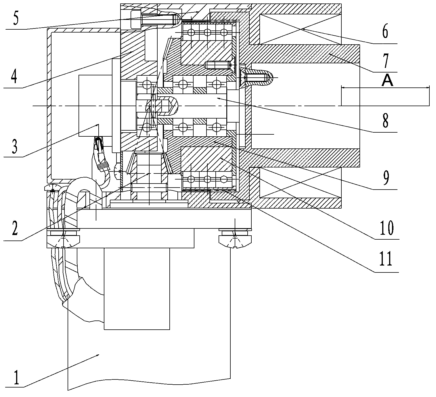 Air vehicle and electric steering engine capable of resisting large bending torque thereof