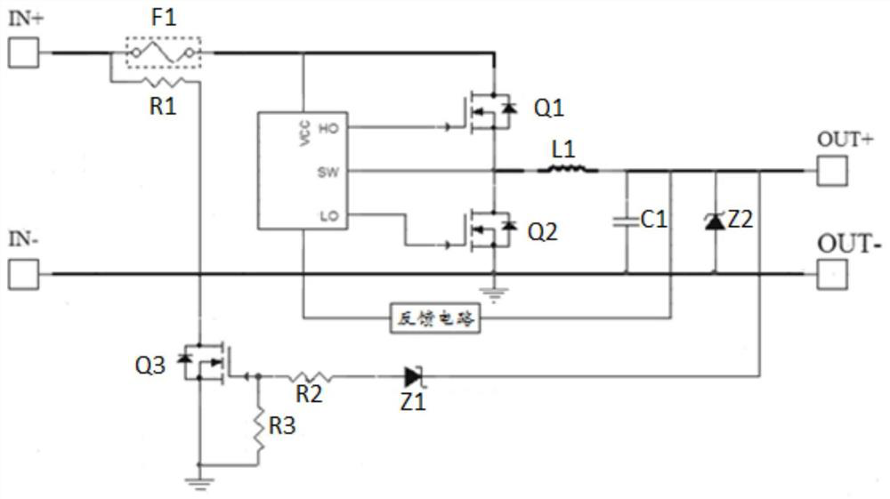 buck circuit with overvoltage protection circuit