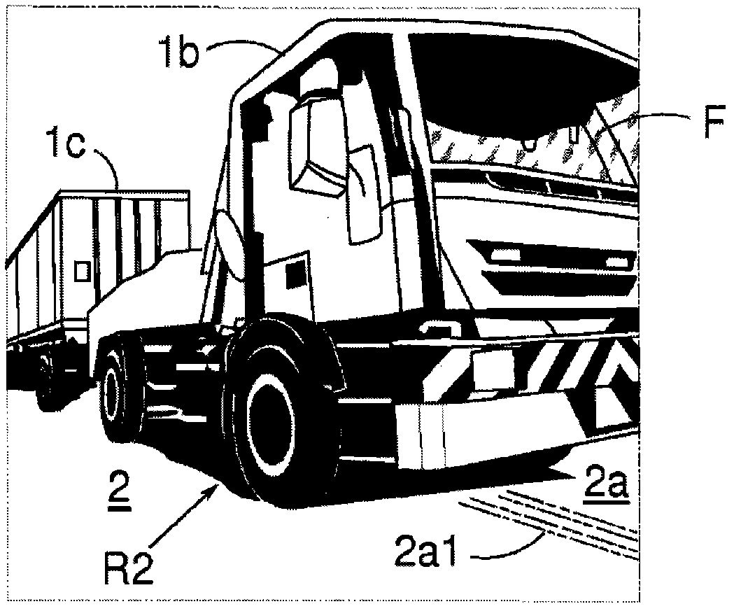 A system adapted for one or more vehicles, which may be driven forward electrically