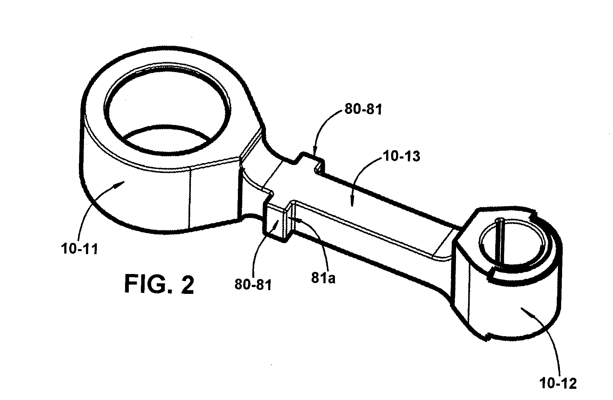 Connecting rod for refrigeration compressors
