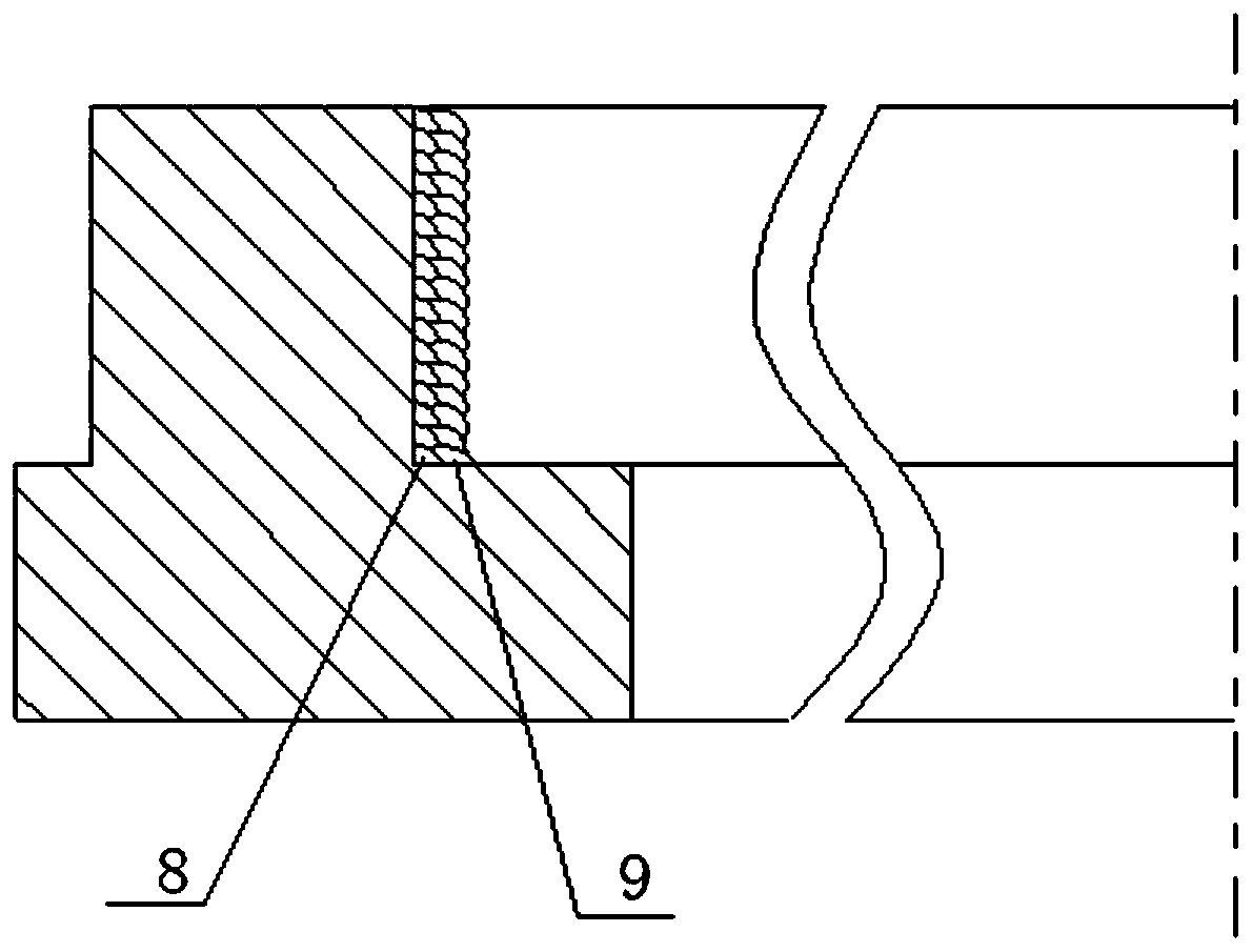 Automatic pulsating MIG aluminium bronze surfacing method for upstream and downstream flanges