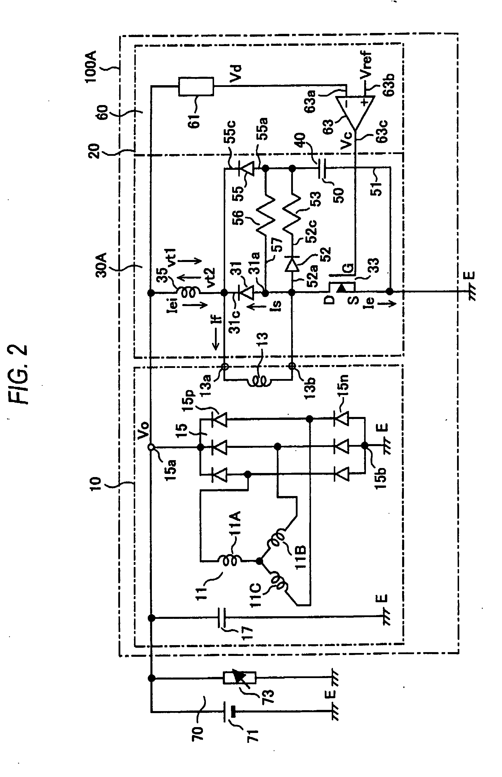 Output voltage controller for ac vehicle generator