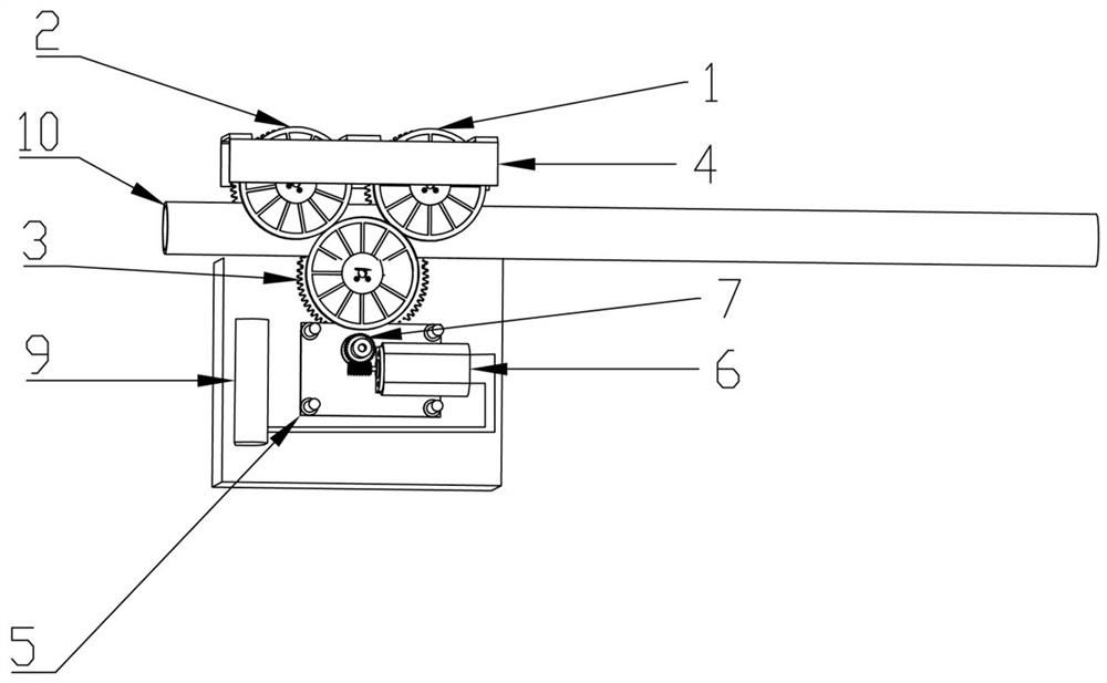 Rome rod curtain opening and closing device and control system thereof