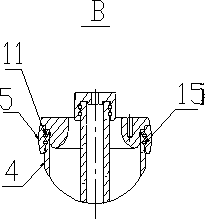 Combined electrode column of vacuum arc extinguishing chamber