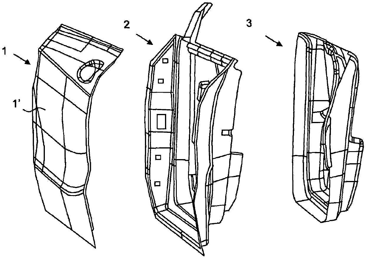 Exterior module with an exterior panelling for a modularly constructed housing component and the modularly constructed housing component itself, and method for producing the exterior module