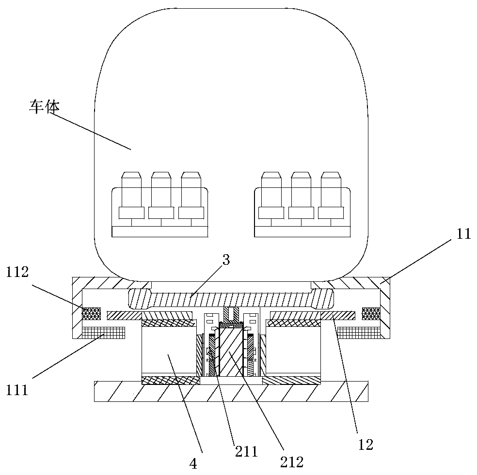 Maglev traction device of high-temperature superconducting high-speed magnetic levitation train