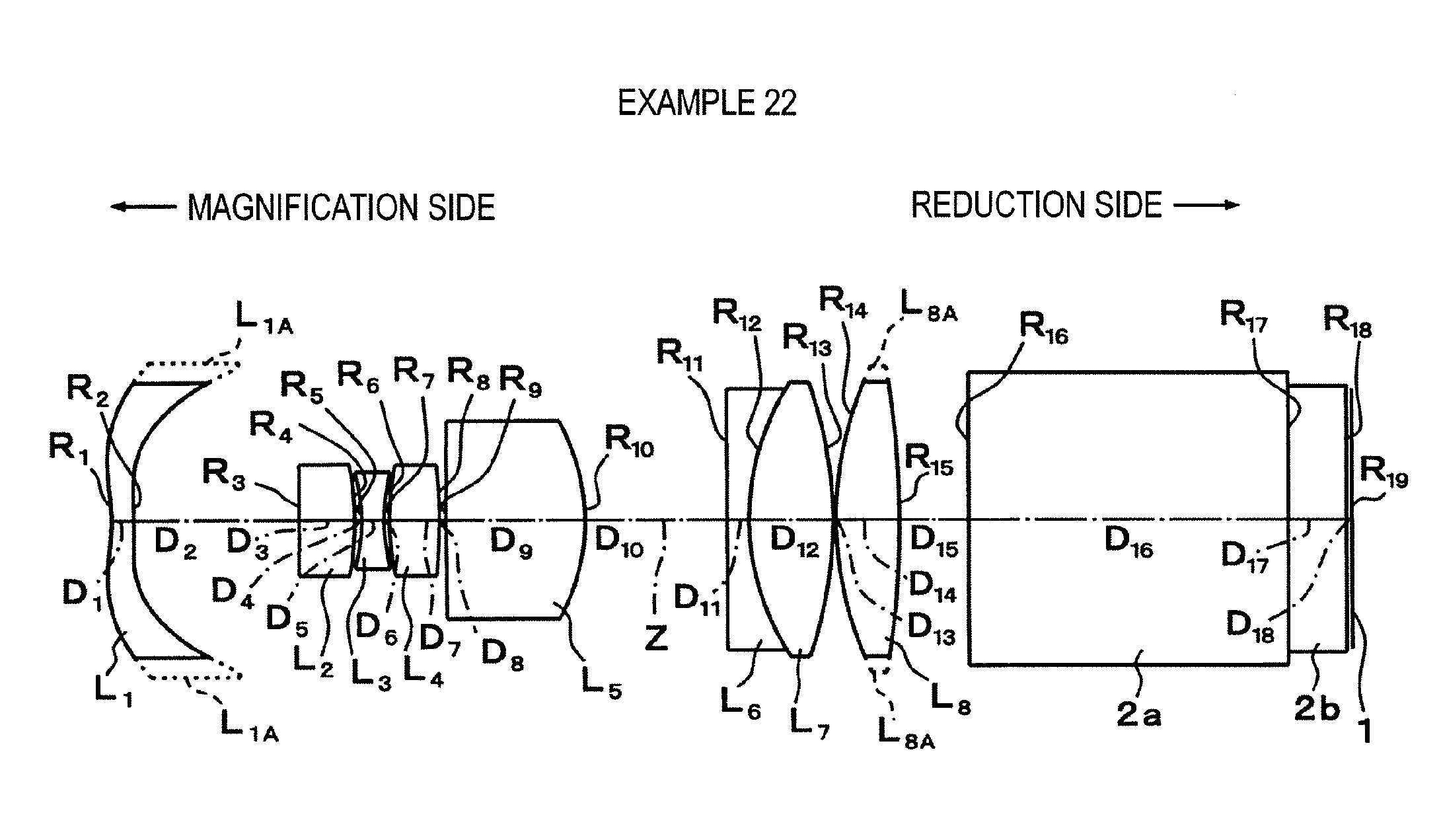 Small projection lens and projection display device using the same