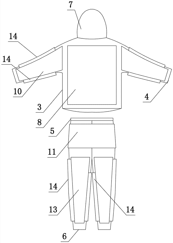 Anti-falling garment for high-altitude operations