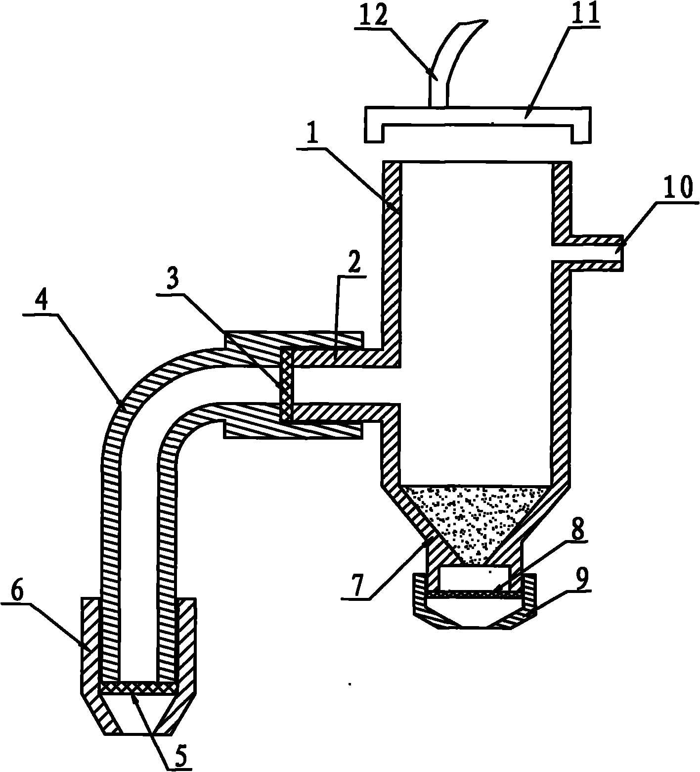 Liquid lubricating oil filtering device