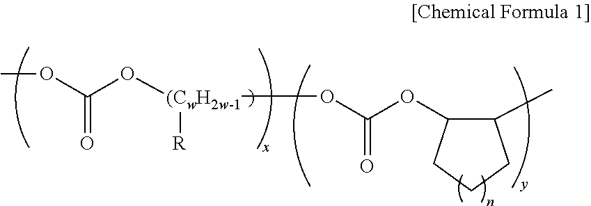 Polyalkylene carbonate resin composition having an interpenetrating crosslinked structure