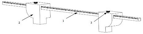 Stator coil straight line side measuring and line drawing device and method