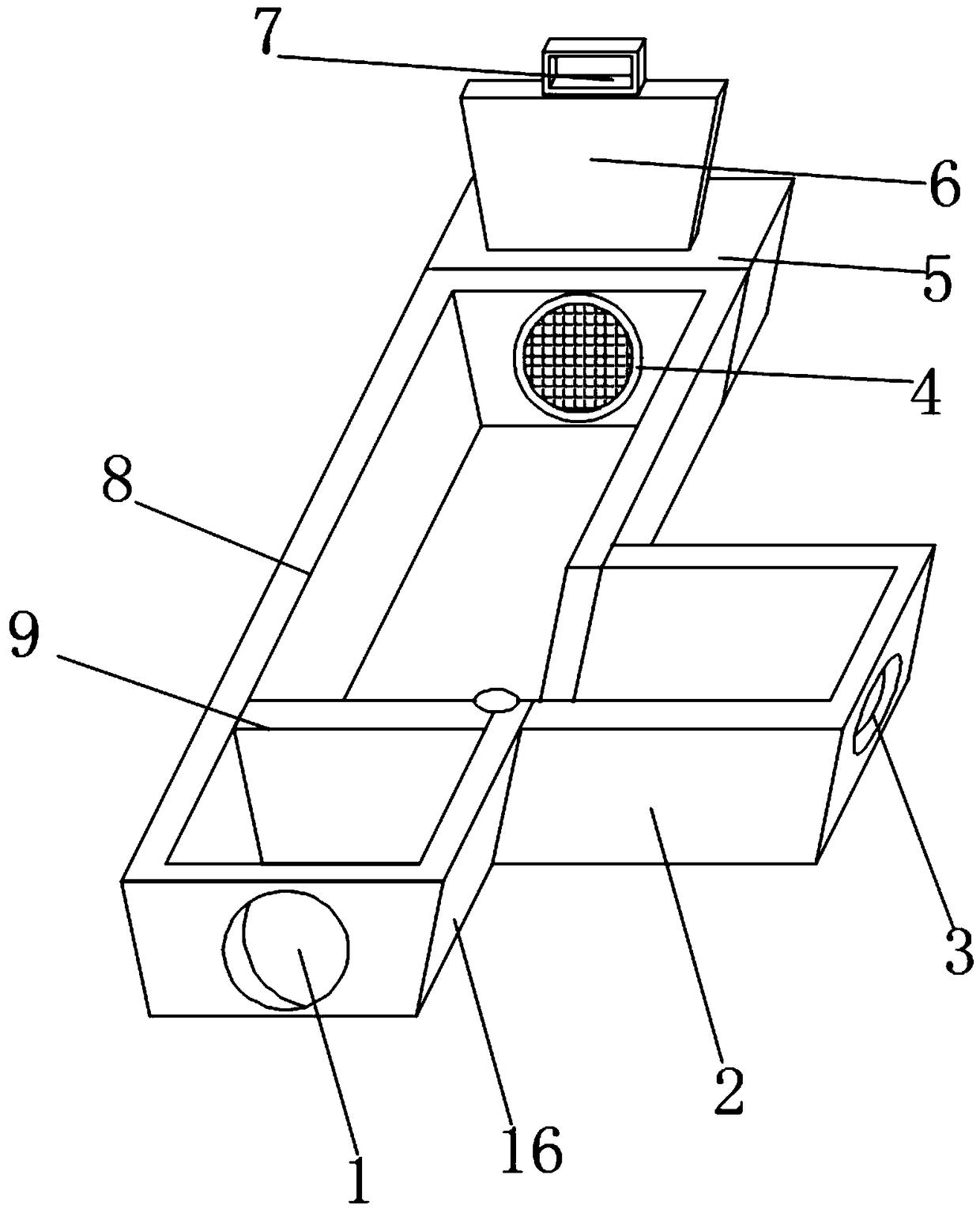 Drainage device for hydraulic engineering