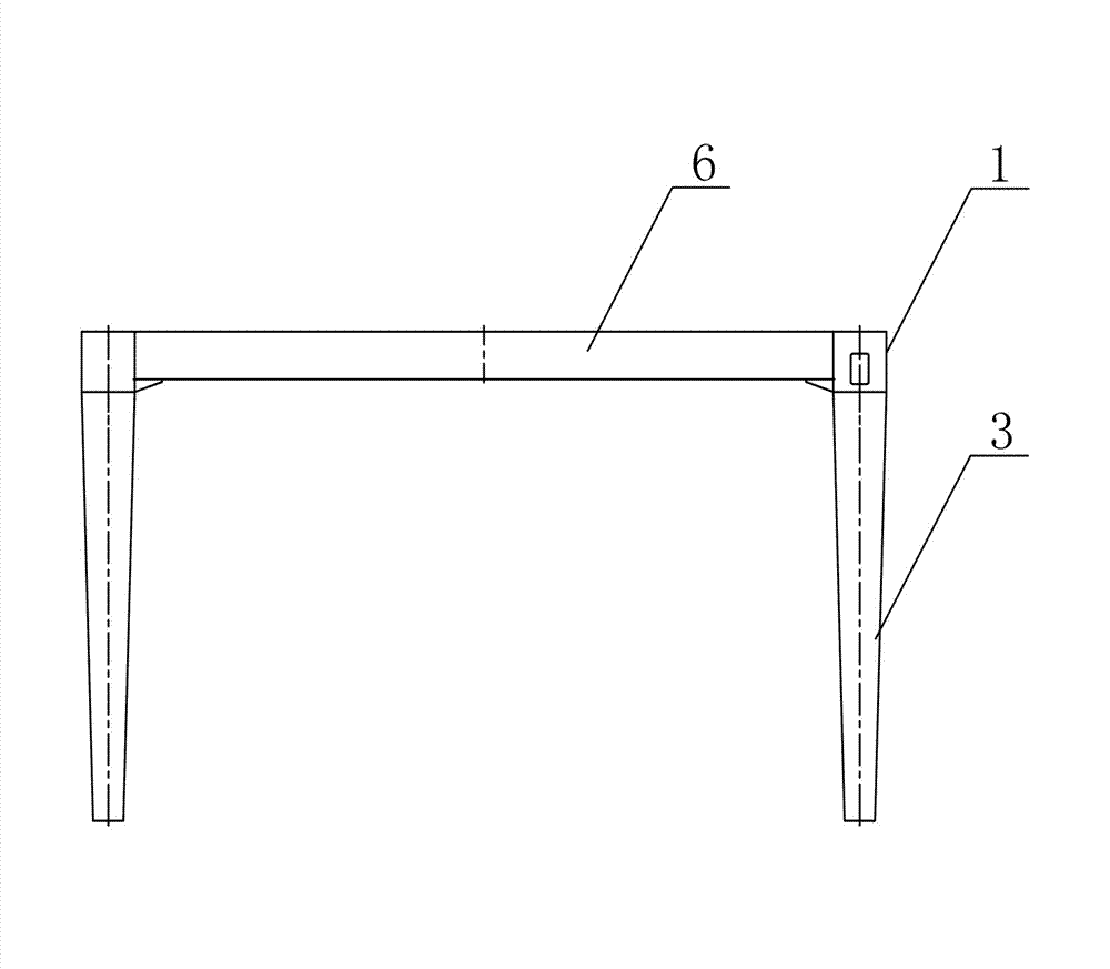 Frame structure for bridge type and door type combination type crane
