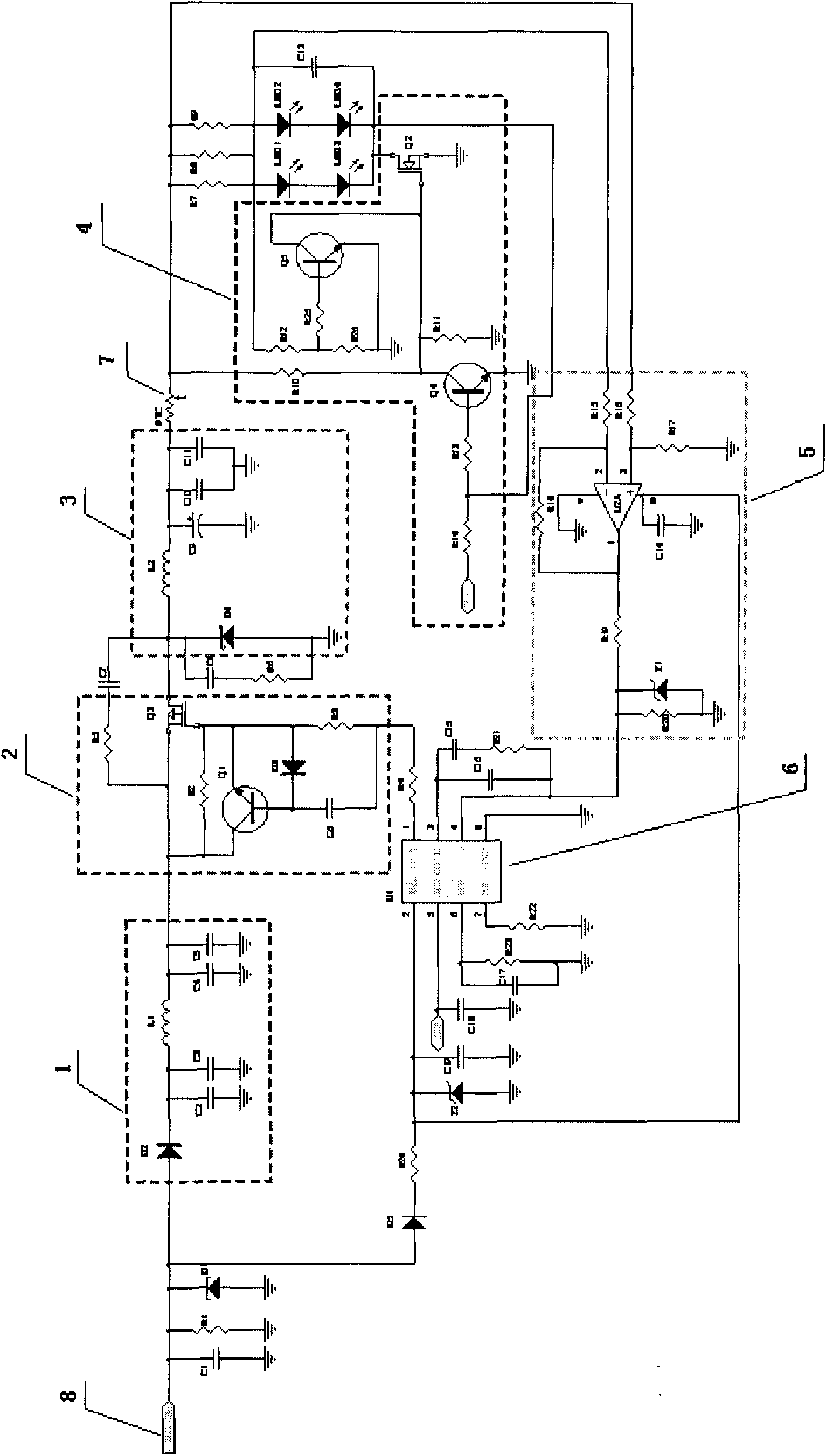 Step-down constant current LED drive circuit for automobile lighting