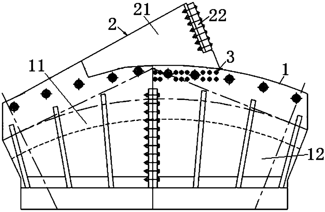 Main cable saddle of assembled back cable structure