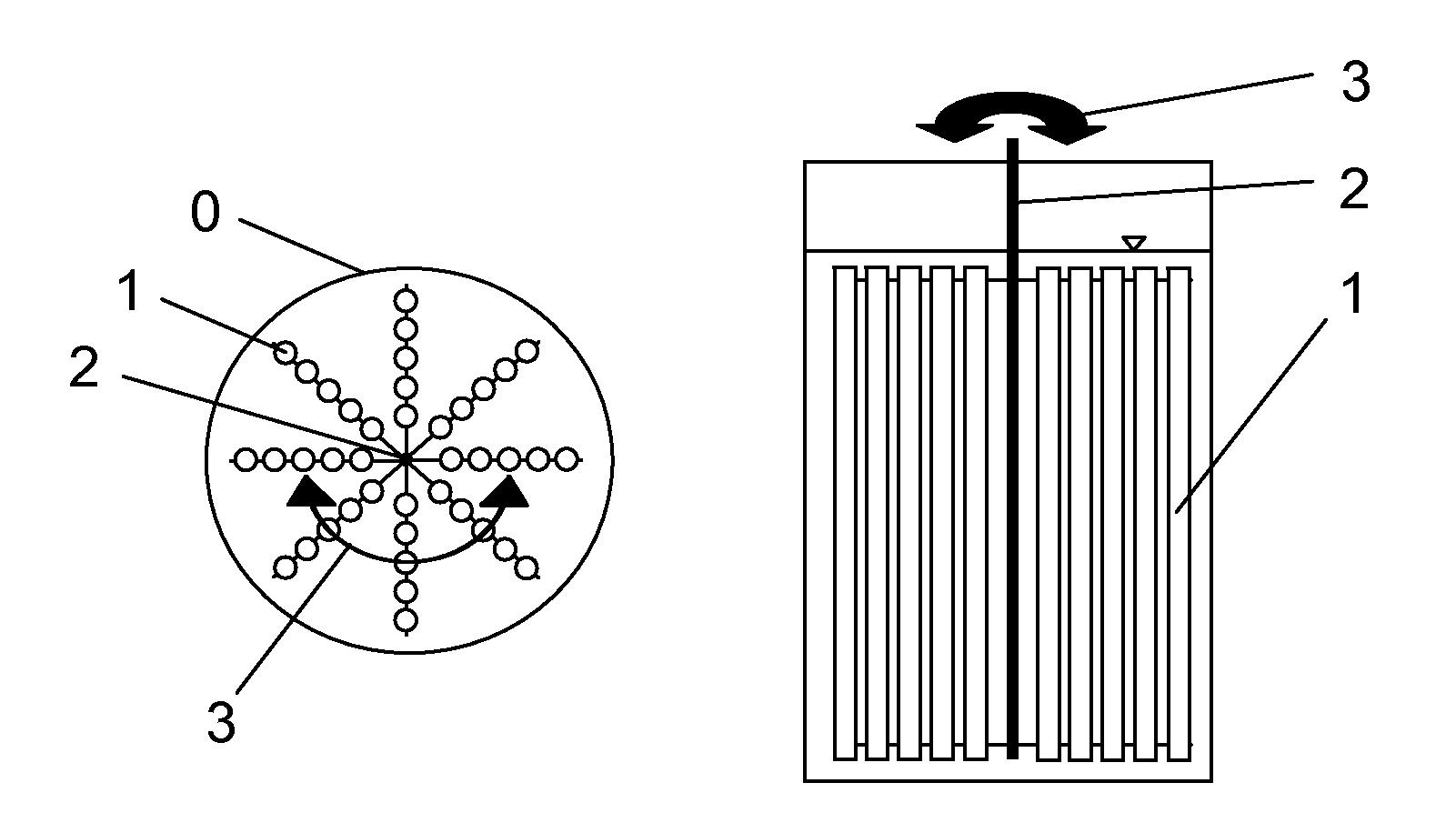 Photobioreactor comprising rotationally oscillating light sources